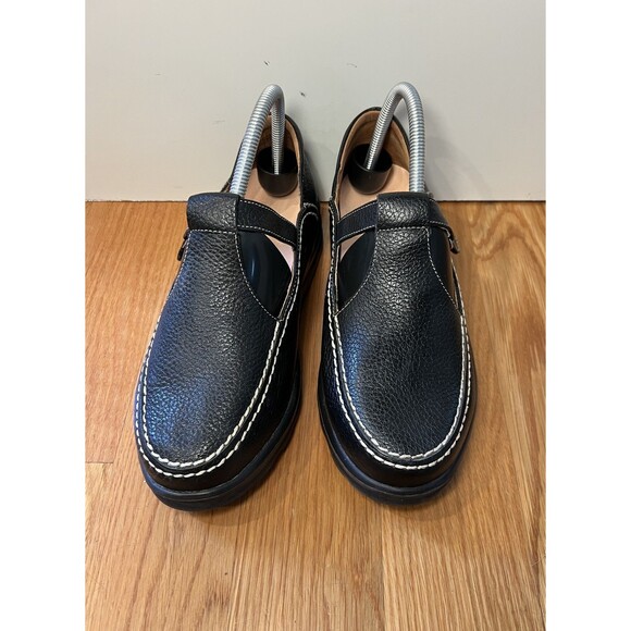Dr Comfort Lu Lu Shoes Womens Size 8.5W Black Leather Slip On Orthopedic Comfort - Picture 2 of 7
